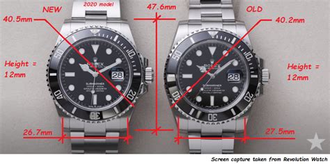 rolex submariner size thickness